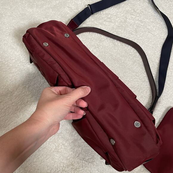 MZ Wallace Paige Crossbody Bag Burgundy Detachable Strap with Pouch Travel - Picture 6 of 7